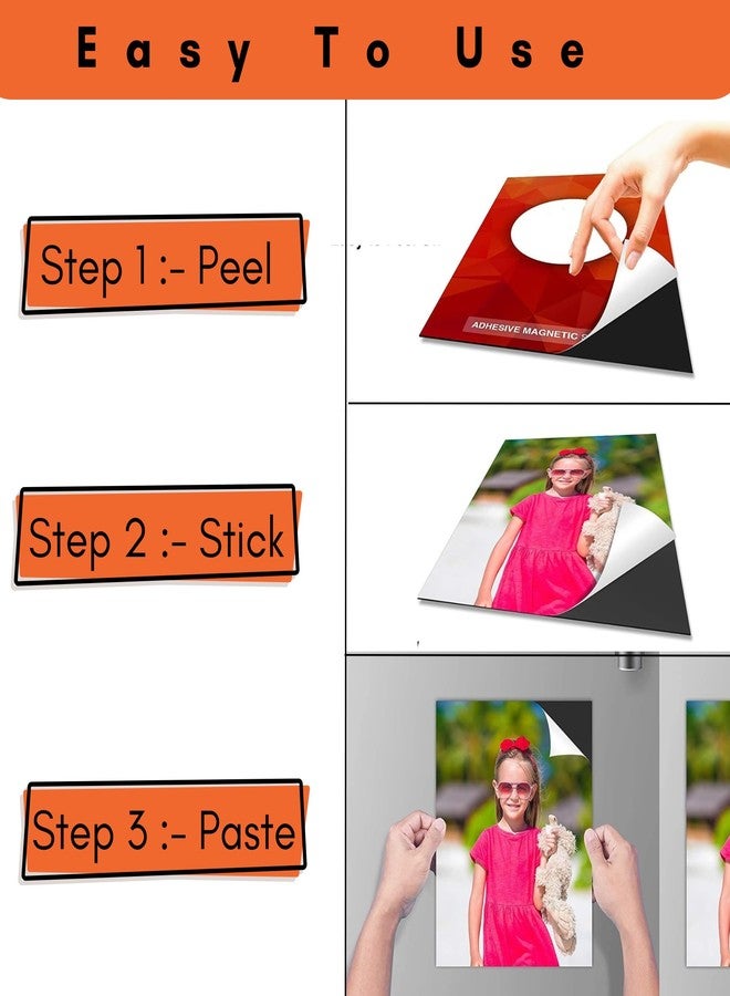 True-Ally ورقتان مغناطيسيتان ذاتيتان اللصق من ترو-آلي | 4 بوصة × 6 بوصة، سمك 1 مم | مغناطيس سهل اللصق للأعمال اليدوية والصور والأعمال الفنية | يُقص حسب المقاس | غير مناسب للأشياء الثقيلة (4 بوصة × 6 بوصة) عبوة من قطعتين - Image 4